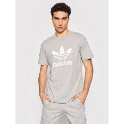 adidas Тишърт adicolor Classics Trefoil H06643 Сив Regular Fit