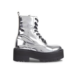 Tommy Jeans Боти Tjw Flatform Zip Up Metallic EN0EN02403 Сив