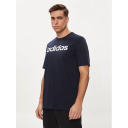 adidas Тишърт Essentials Single Jersey Linear Embroidered Logo T-Shirt IC9275 Син Regular Fit
