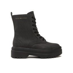 Tommy Hilfiger Туристически oбувки Feminine Essential Canvas FW0FW07357 Черен