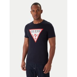 Guess Тишърт M2YI71 I3Z14 Тъмносин Slim Fit