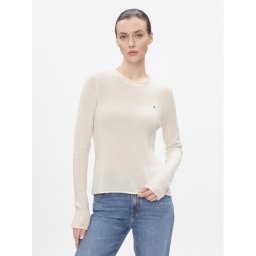 Tommy Hilfiger Пуловер Soft Wool C-Nk Sweater WW0WW40264 Жълт Regular Fit