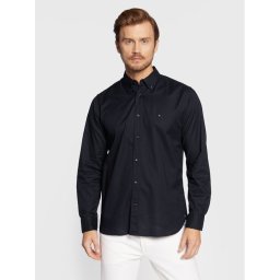 Tommy Hilfiger Риза Core Flex Poplin MW0MW25035 Тъмносин Regular Fit
