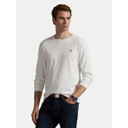 Polo Ralph Lauren Тениска с дълъг ръкав 710760121 Бял Slim Fit
