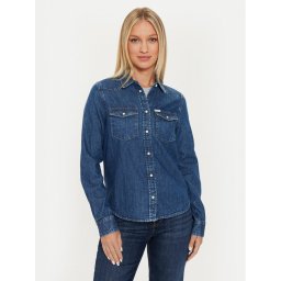 Guess Jeans дънкова риза W4YH35 D5EI3 Тъмносин Classic Fit
