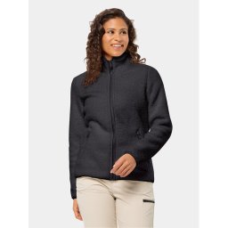 Jack Wolfskin Полар High Curl Jacket 1708732 Черен Regular Fit