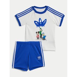 adidas Комплект тишърт и панталонки Disney Mickey Mouse IX6426 Син Regular Fit