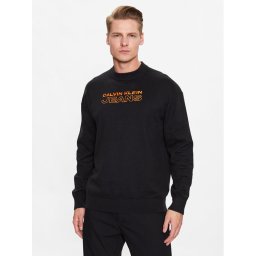 Calvin Klein Jeans Пуловер J30J323841 Черен Regular Fit