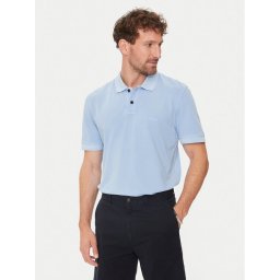 Boss Тениска с яка и копчета Prime 50507813 Син Regular Fit