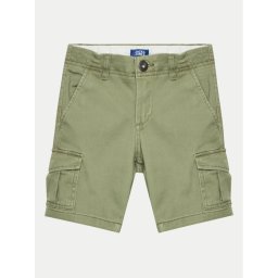 Jack & Jones Junior Шорти от плат 12182856 Зелен Cargo Fit
