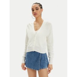 Vero Moda Кардиган New Lex Sun 10281878 Бял Regular Fit