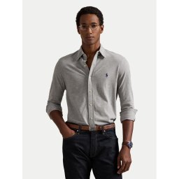 Polo Ralph Lauren Риза 710654408 Сив Regular Fit
