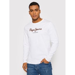 Pepe Jeans Тениска с дълъг ръкав Eggo PM508209 Бял Regular Fit