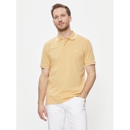 Selected Homme Тениска с яка и копчета 16087840 Бежов Regular Fit