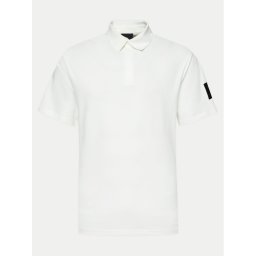 North Sails Тениска с яка и копчета 453026 Бял Regular Fit