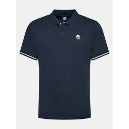 North Sails Тениска с яка и копчета 692457 Тъмносин Regular Fit