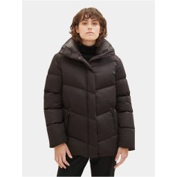 Tom Tailor Пухено яке 1037572 Черен Regular Fit