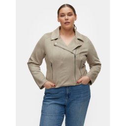 Vero Moda Curve Яке от имитация на кожа Jose 10308583 Сив Slim Fit