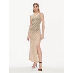 Liu Jo Лятна рокля VA4002 J4666 Златист Slim Fit