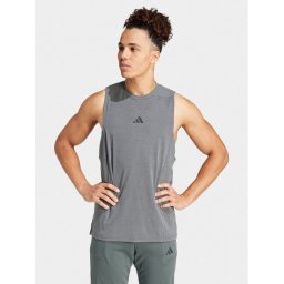 adidas Тениска от техническо трико Designed for Training IS3819 Сив Regular Fit