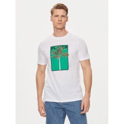 United Colors Of Benetton Тишърт 3P7XU108X Бял Regular Fit