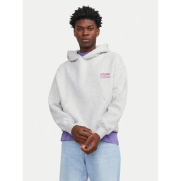 Jack & Jones Суитшърт Santorini 12253126 Бял Oversize