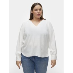Vero Moda Curve Блуза Alva 10301890 Бял Regular Fit