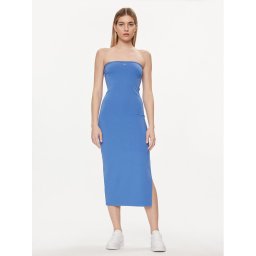 Tommy Jeans Лятна рокля DW0DW17925 Син Slim Fit