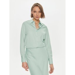 Calvin Klein Риза K20K206777 Зелен Relaxed Fit