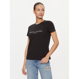 Tommy Hilfiger Тишърт Heritage C-Nk WW0WW31999 Черен Regular Fit
