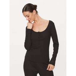 Guess Блуза O3BP01 KBXB2 Черен Slim Fit