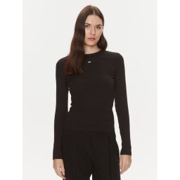 Tommy Jeans Блуза Essential DW0DW17387 Черен Slim Fit
