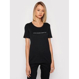 United Colors Of Benetton Тишърт 3GA2E16A2 Черен Regular Fit