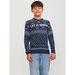 Jack & Jones Junior Пуловер 12247507 Тъмносин Regular Fit