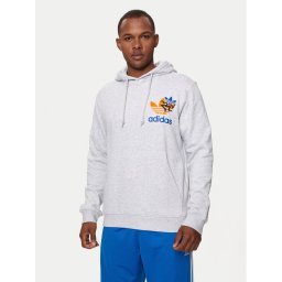 adidas Суитшърт Trefoil IS2913 Сив Regular Fit