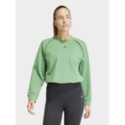 adidas Суитшърт от техническо трико Power IT9198 Зелен Loose Fit