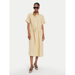 Tommy Hilfiger Рокля тип риза WW0WW41911 Бежов Relaxed Fit