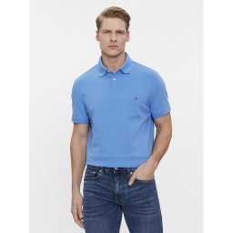 Tommy Hilfiger Тениска с яка и копчета 1985 MW0MW17770 Син Regular Fit