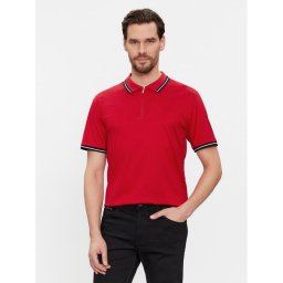 KARL LAGERFELD Тениска с яка и копчета 745080 541200 Червен Regular Fit