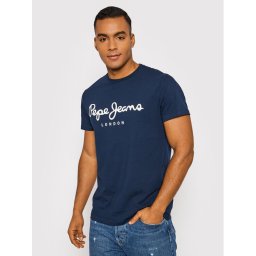 Pepe Jeans Тишърт Original PM508210 Тъмносин Slim Fit