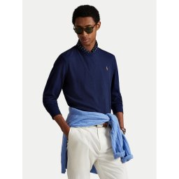 Polo Ralph Lauren Тениска с дълъг ръкав 710760121 Тъмносин Slim Fit