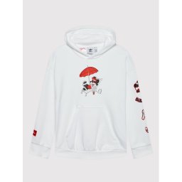 adidas Суитшърт Disney Mickey And Friends HF7578 Бял Relaxed Fit