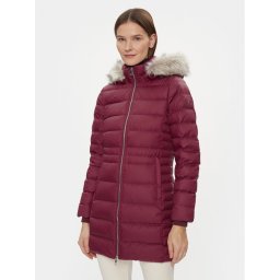 Tommy Hilfiger Пухено яке Tyra WW0WW39747 Червен Regular Fit