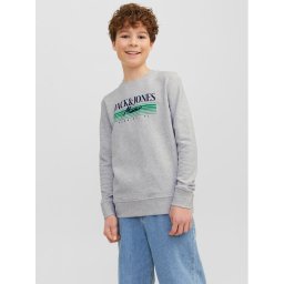 Jack & Jones Junior Суитшърт 12235502 Сив Standard Fit