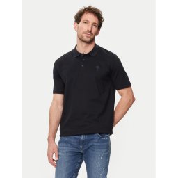 KARL LAGERFELD Тениска с яка и копчета 745028 542232 Тъмносин Regular Fit