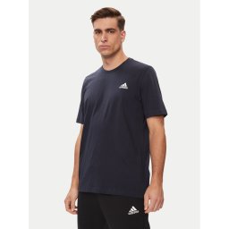 adidas Тишърт Essentials Single Jersey Embroidered Small Logo T-Shirt HY3404 Син Regular Fit