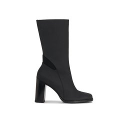 Calvin Klein Jeans Боти Heel Zip Boot Lth Wn YW0YW01113 Черен