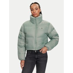 Calvin Klein Jeans Пухено яке J20J223577 Зелен Relaxed Fit