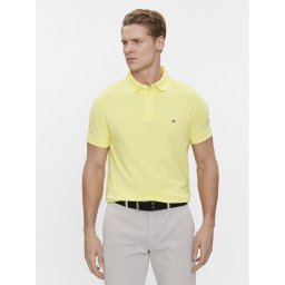 Tommy Hilfiger Тениска с яка и копчета 1985 MW0MW17771 Жълт Regular Fit
