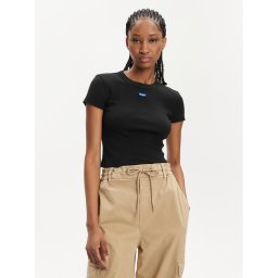 Hugo Тишърт Baby 50510749 Черен Slim Fit